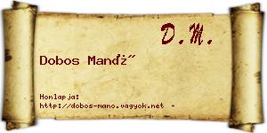 Dobos Manó névjegykártya